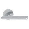 Hoppe Stockholm Lever Handle with Latch Rosett, Matt Stainless Steel,