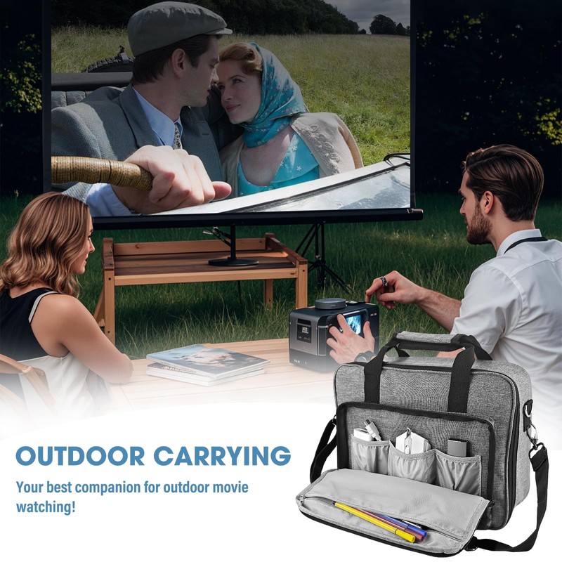 ZKOO Projector Carrying Case, Projector Bag Compatible with Most Projectors,