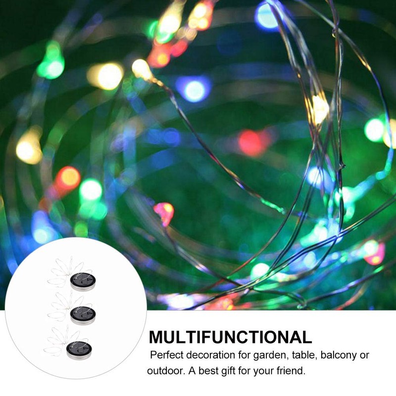 LED Light String 3Pcs Solar Power Yard Mason Lamp Outdoor