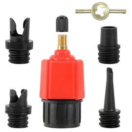 SUP Pump Adapter, SUP Adapter for Compressor, Stand Up Paddle Board Air Pump Adapter, with 4 Gas Nozzles, Sup Valve Adapter, for All Types of Dinghy, Kayaks, Paddle Board, Valve Adapter Accessories