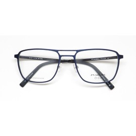 Oga 10142o Aluminium Metal Lightweight Durable Full-Rim Eyeglass Frame/Eyewear [57-20-150, blue/grey]