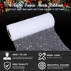 Windyun 4 Rolls 10 Inch Snow Mesh Ribbon Christmas White