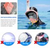 HINATAA 180°Full Face Snorkel Mask,Double Floating Ball Design Anti-Leak Free