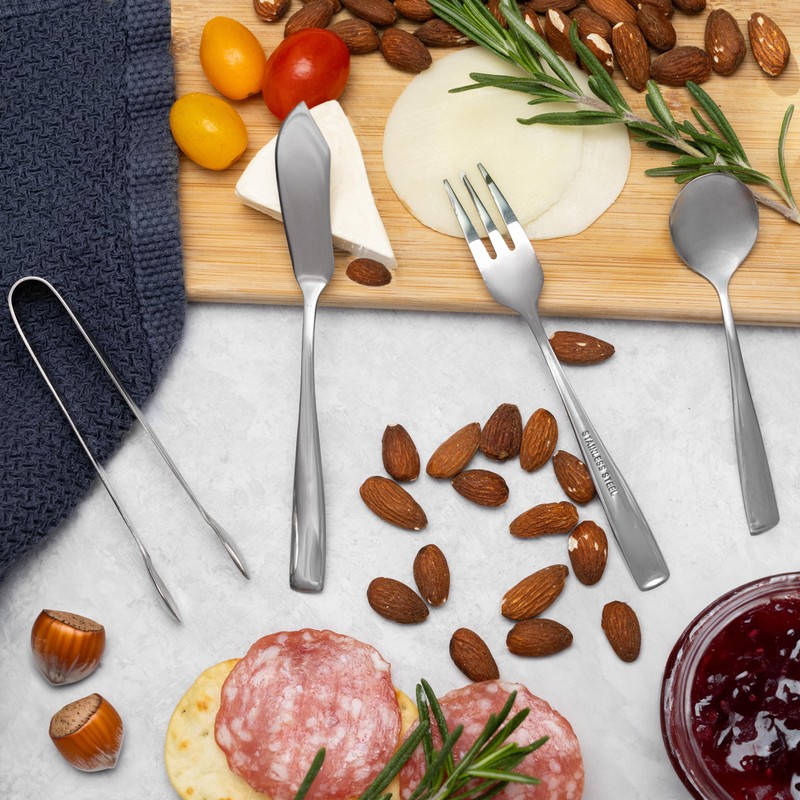 Ironwood Gourmet Stainless Steel Charcuterie Utensil Set of 8, Includes