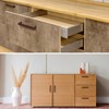 KOVNISE Cabinet Pulls Solid Wood Pulls Dark Walnut Original Wood