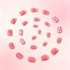 Flower Press on Nails with 3D Design Glossy Yellow French
