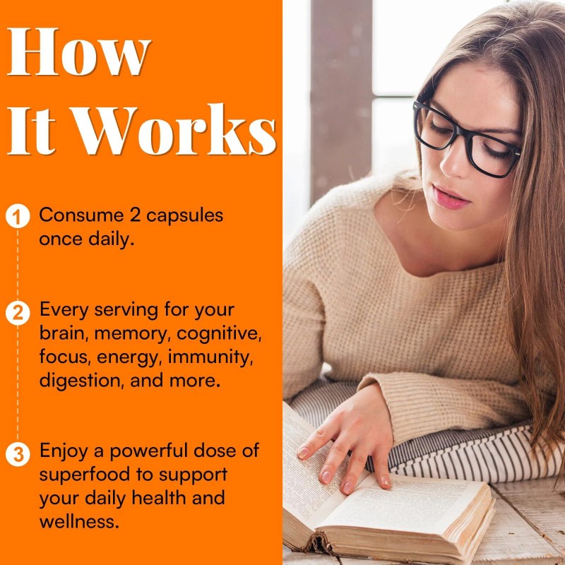 70000mg Lions Mane Supplement Capsules - 50x Strength Potency Lions