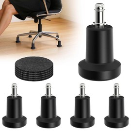 Office Chair Glides Bell Glides Replacement Fixed Castors 5PCS Black