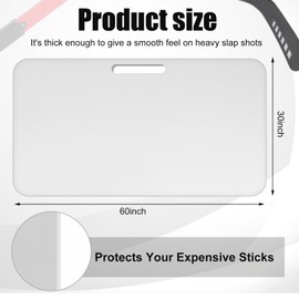 Timgle 30"x60" Hockey Shooting Pad Heavy Duty Synthetic Ice Mat for Stick Handling, Passing & Shooting Practice Simulates Real Ice Surface, Portable & Weatherproof Off-ice Training for Street Hockey