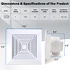 FEITON 110 CFM Bathroom Fan Exhaust Fan Ceiling Mount, 30W,