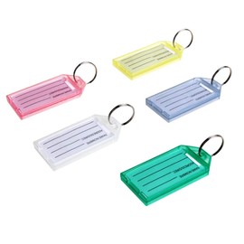 STARVAST Pack of 40 Key Fobs with Labels, Plastic Key Fobs for Labelling Various Items such as Keys, Luggage, Pets