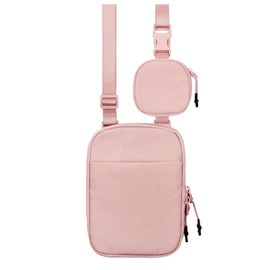 Tapp Collections Unisex Mini Crossbody Belt Bag with Adjustable Strap and Removable Small Pouch - Pink