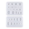 2Pcs Silicone Ear Stretching Resin Mold Set, Heart Circle Coffin