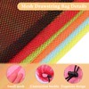 6 Pcs Colour Nylon Mesh Drawstring Bags Mesh-Bags Drawstring 16x14