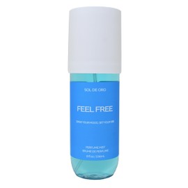 SOL DE ORO Feel Free Body Perfume Mist, Floral-Fruity Fragrance with Apple & Amber, 8 fl oz/ 236 mL