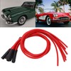 aqxreight Spark Plug Cable, Car Ignition Cable Set, Red, 8