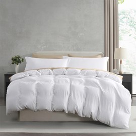 Hearth & Harbor Twin Duvet Cover Set - Twin/Twin XL Soft Prewashed White Duvet Cover, 2 Piece Set with Zipper Closure, 1 Duvet Cover 68x90 inches and 1 Pillow Sham