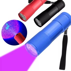 Veraly Linterna Uv Lampara Ultravioleta 9 Led Luz Negra Billetes