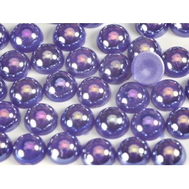 4mm 500pcs Flat Back Non-Stick Half Pearl Crystal Diamantes Nail Art & Craft Scrapbooking Embellishments 48 Available Colours