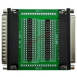 Electronics-Salon CZH-Labs D'sub DB37 Diagnostic Test Breakout Board, DSUB DB37 Connector Male to Female.