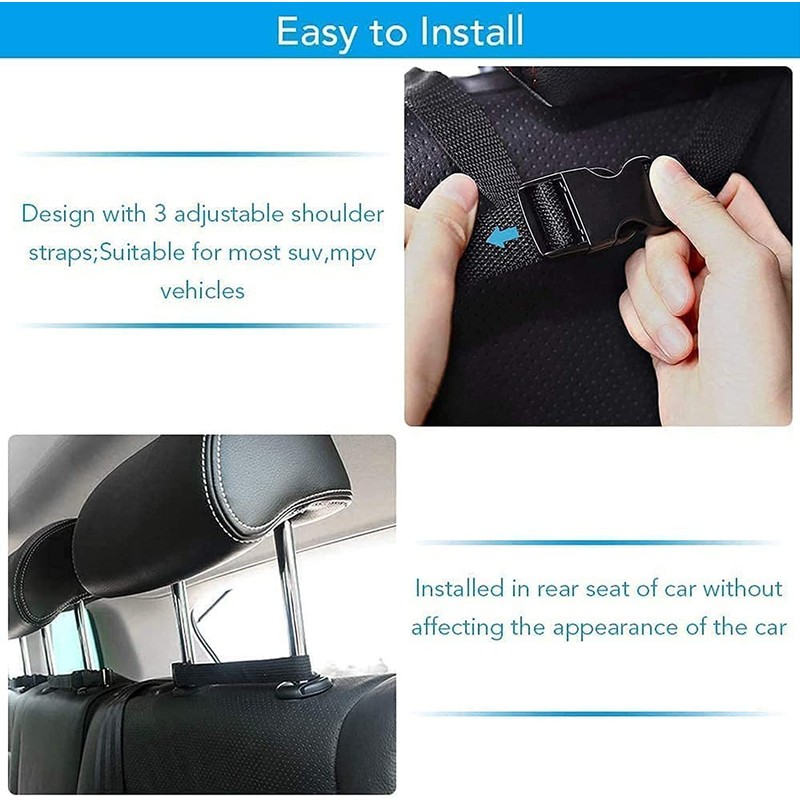 Car Trunk Organizer, Backseat Hanging Organizer with 9 Large Storage