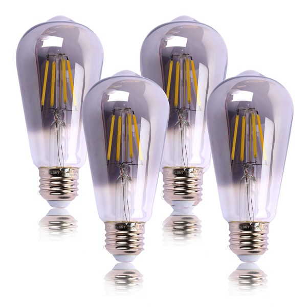 FLSNT LED Bulb, E26 Base, Daylight White, 40W Equivalent, Edison Bulb, 300lm, 5000K, Chandelier Bulb, Edison Lamp, Retro Fashion, Decorative Bulb, Non-Dimmable, PSE Certified, Pack of 4