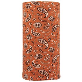 Burnt Orange All Over Paisley Tube Headband Cooling Headband, Sports Headbands Unisex, Moisture Wicking- Single Piece