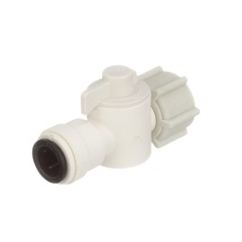 Watts 3552-0806 AquaLock Plastic Series, 1/2" NPS x 1/4" CTS Off-White Lead-Free Polysulfone Type 52 Female Straight In-line Valve, O-Ring, Quick Push-to-Connect Design, Tool-Free Installation