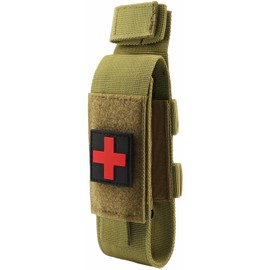 Ceeyoll Tourniquet Holder, Tourniquet Holster, Tourniquet Pouch Scissor Bag, Portable Military Bag, Medical Bag, for Outdoor Sports, Hiking, Mountaineering and Camping (Khaki)