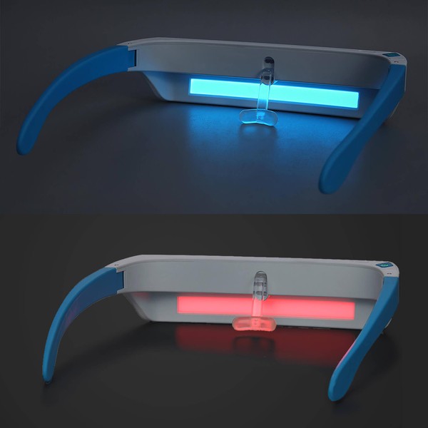 Light Therapy Glasses, Blue + Red Light Therapy, Blue Light