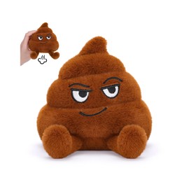 Dalycro Farting Poop Plush Toy – Funny Fart Noise Maker with 30 Sounds, Fake Poop for Kids, Men, Pets & Prank Lovers Gag Gift (Brown)