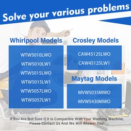 W11414731, W11513248, WTW5010LW0 WTW5057LW0 2025 Upgraded Washer Lid Lock OEM, Compatible with Whirlpool & Maytag