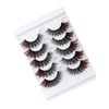 Baluue 5pairs Natural Thick Fake Eyelashes for Makeup Reusable Seamless