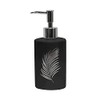 Douceur d'Intérieur Soap Dispenser, Ceramic, Black/Silver, Distributeur Savon