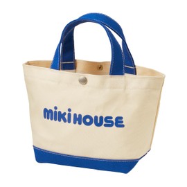 Miki House 10-8227-686 Tote Bag, Logo, Canvas, Plain, Made in Japan, Boys, Girls, Baby, Kids, Children's Clothes, Adults, Women's, Mama, Bag, blue