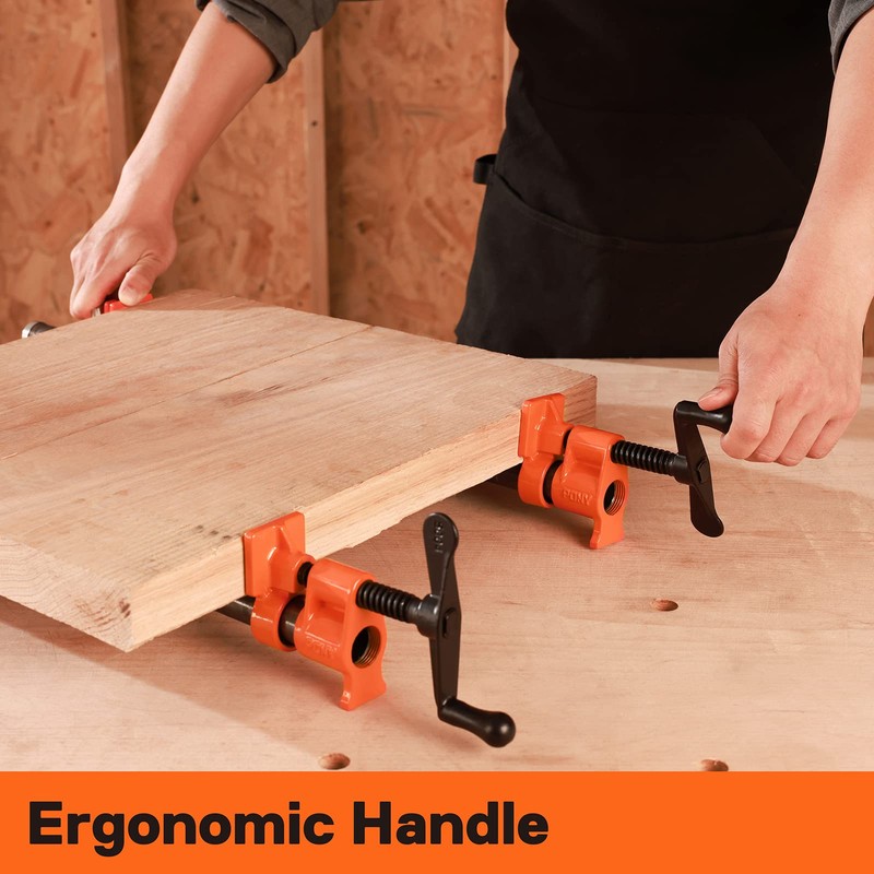 PONY 2-Pack 50 Wood Gluing Pipe Clamp Fixture for 3/4