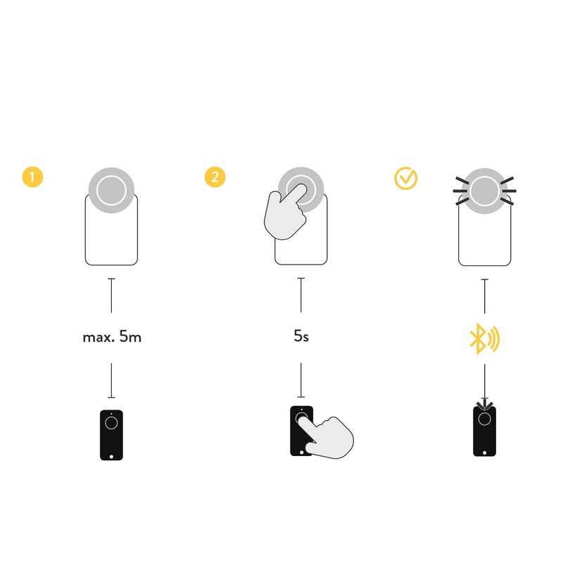 Nuki Fob Smart Extension for Nuki Smart Lock, Bluetooth Add-On,