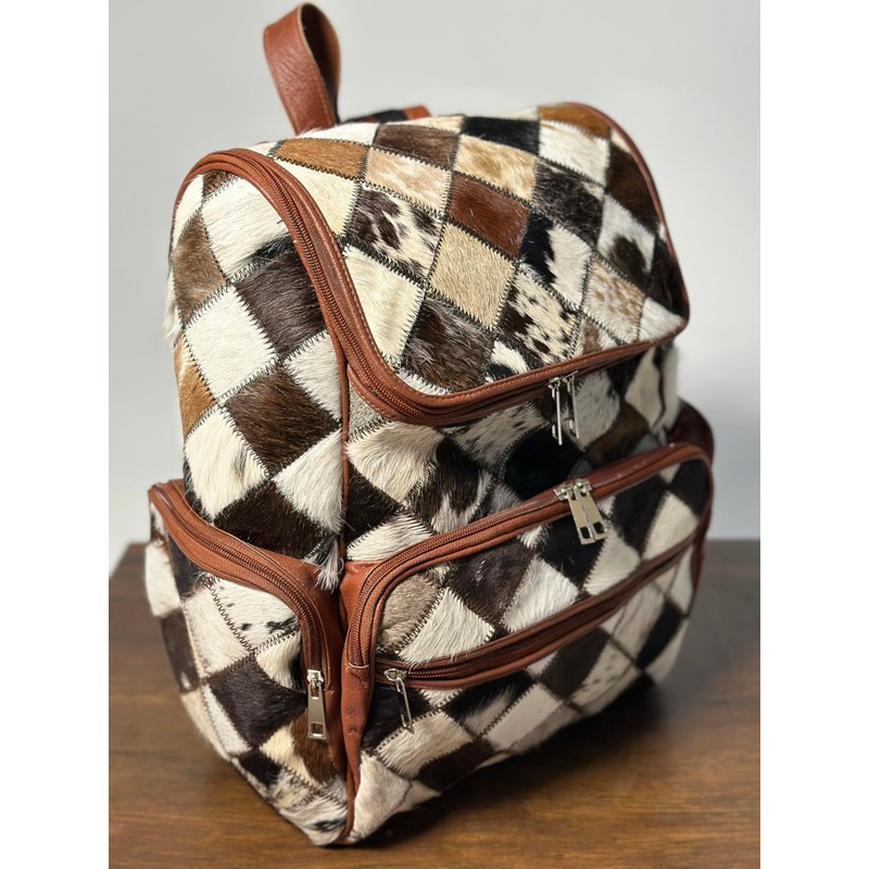 CHERISHTHELABEL Cowhide Backpack, Large Leather Diaper Bag Backpack for Women,