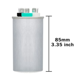 VEXUNGA 35/5 uF 35+5 MFD 370V or 440V Dual Run Start Round A/C Capacitor CBB65B Air Conditioner Capacitors for AC Unit Fan Motor Start or Heat Pump or Condenser Straight Cool