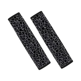 Wanyint Car Seat Belt Pads for Women Men Seat Belt Shoulder Strap Covers Harness Pad Car Accessories Fit Most Cars SUV, 2 Pack, Leopard Print Black