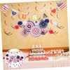 LABRIMP 4th of July Party Props Patriotic Decorations Paper Fan
