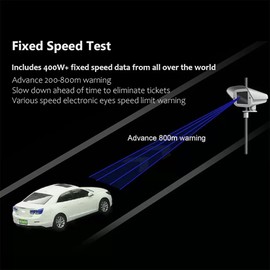 KF Premium Car Radar 16 Band V7 GPS Speed Safe Detector - Stay Informed on the Road w Advanced 360° Laser Detection Voice Alerts and GPS Accuracy Comprehensive Road Safety Awareness (Blue)