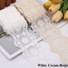 Borde de encaje de algodón blanco clásico de 8,5 cm