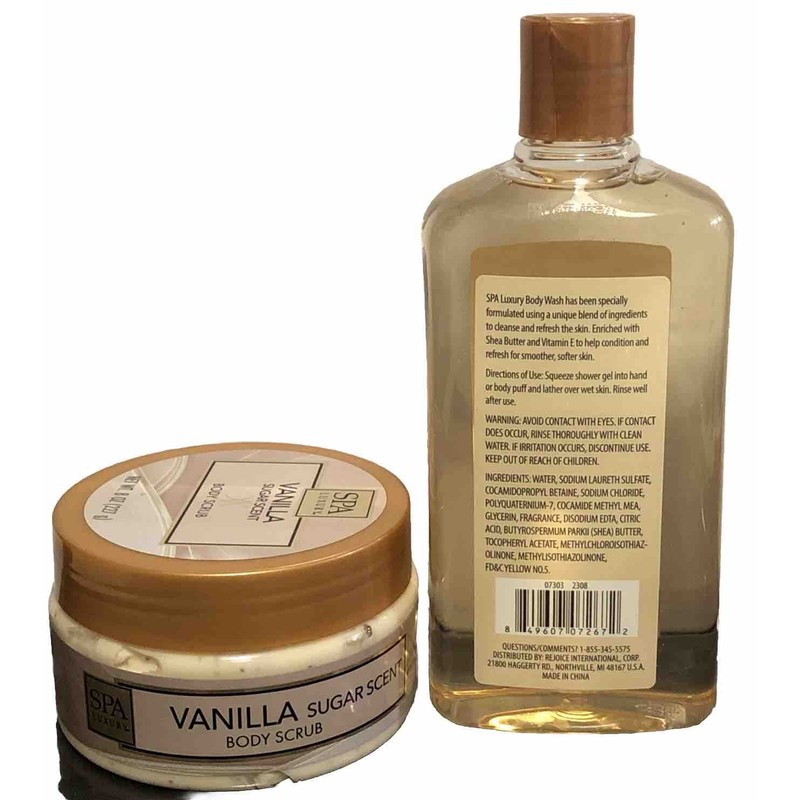 SPA Luxury Vanilla Sugar Scent Body Wash 12.5fl/370ml & Body