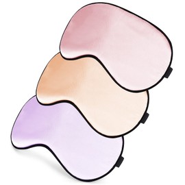 Sleep Mask, Super Soft Eye Masks with Adjustable Strap, Lightweight Comfortable Blindfold, Perfect Blocks Light for Men Women (Pink, Champagne Powder, Light Purple)