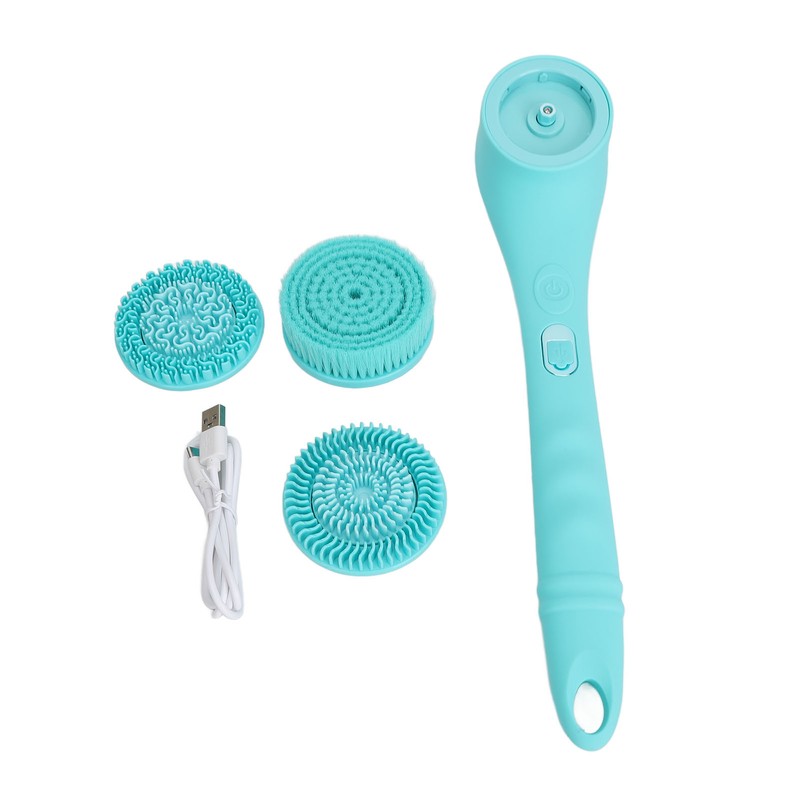 Electric Shower Brush Set Long Handle Waterproof Remove Dead Skin