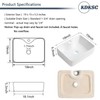 KDKSC Bathroom Vessel Sink 19"x15" Rectangular White Bathroom Sink with