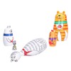 5Pcs Nesting Dolls Kit Innovative Cartoon LongNecked Cat Ornament Wooden