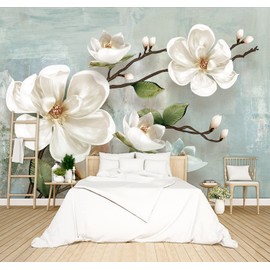 BZHXBZ - Beautiful 3D Floral Wallpaper Bedroom Modern Flowers murals Trendy Office Decorative Living Room tv Background Large Wall Mural - 183"x120" Not Peel and Stick