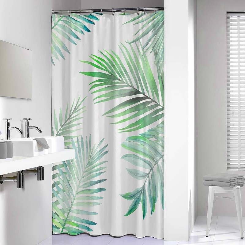 Sealskin Leaves 180 x 200 cm PEVA Waterproof Shower Curtain
